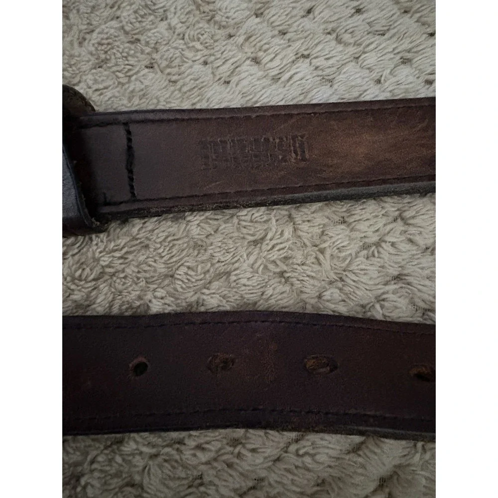 Duluth Trading Brown Leather Belt Men's Size 48 Lifetime Durability Made In USA